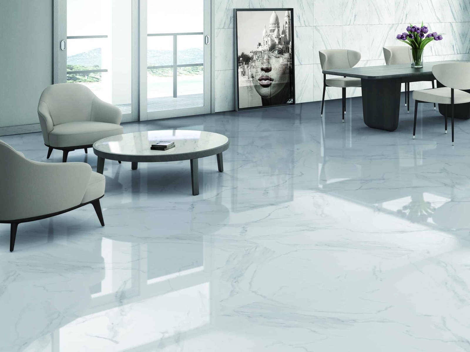 Naos Brillo 60×60 Porcellanato Δαπέδου Γυαλιστερό Λευκό