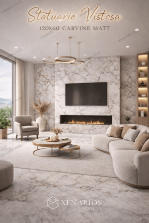 Statuario Vistosa 60x120 Rettificato Γρανίτης Πλακάκι Α'ποιότητας Δαπέδου - Τοίχου