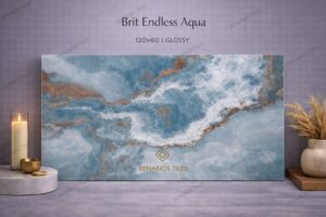 BRIT ENDLESS AQUA 120X60 GLOSSY ΓΡΑΝΙΤΗΣ Α ΠΟΙΟΤΗΤΑΣ