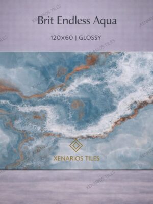 BRIT ENDLESS AQUA 120X60 GLOSSY ΓΡΑΝΙΤΗΣ Α ΠΟΙΟΤΗΤΑΣ