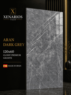 ARAN DARK GREY ΓΡΑΝΙΤΗΣ Α ΠΟΙΟΤΗΤΑΣ ΓΥΑΛΙΣΜΕΝΟΣ 60x120cm