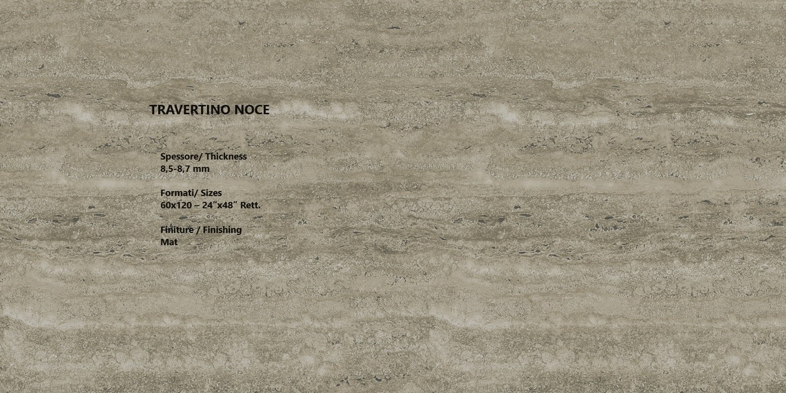 TRAVERTINO MARBLE NOCE 120X60 MATT R9