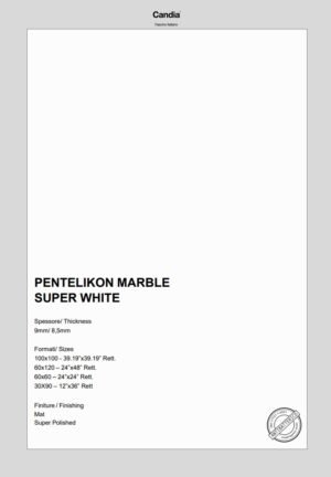 PENTELIKON MARBLE SUPER WHITE 100x100