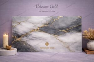 Volcano Gold 60x120 High Gloss Rettificato Γρανιτοπλακάκι Α'ποιότητας Δαπέδου PPSX