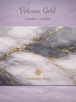 Volcano Gold 60x120 High Gloss Rettificato Γρανιτοπλακάκι Α'ποιότητας Δαπέδου PPSX