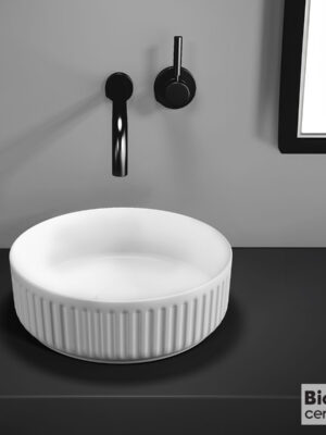 Νιπτήρας Πορσελάνης ETNA-S Φ36 Bianco Ceramica White Matt