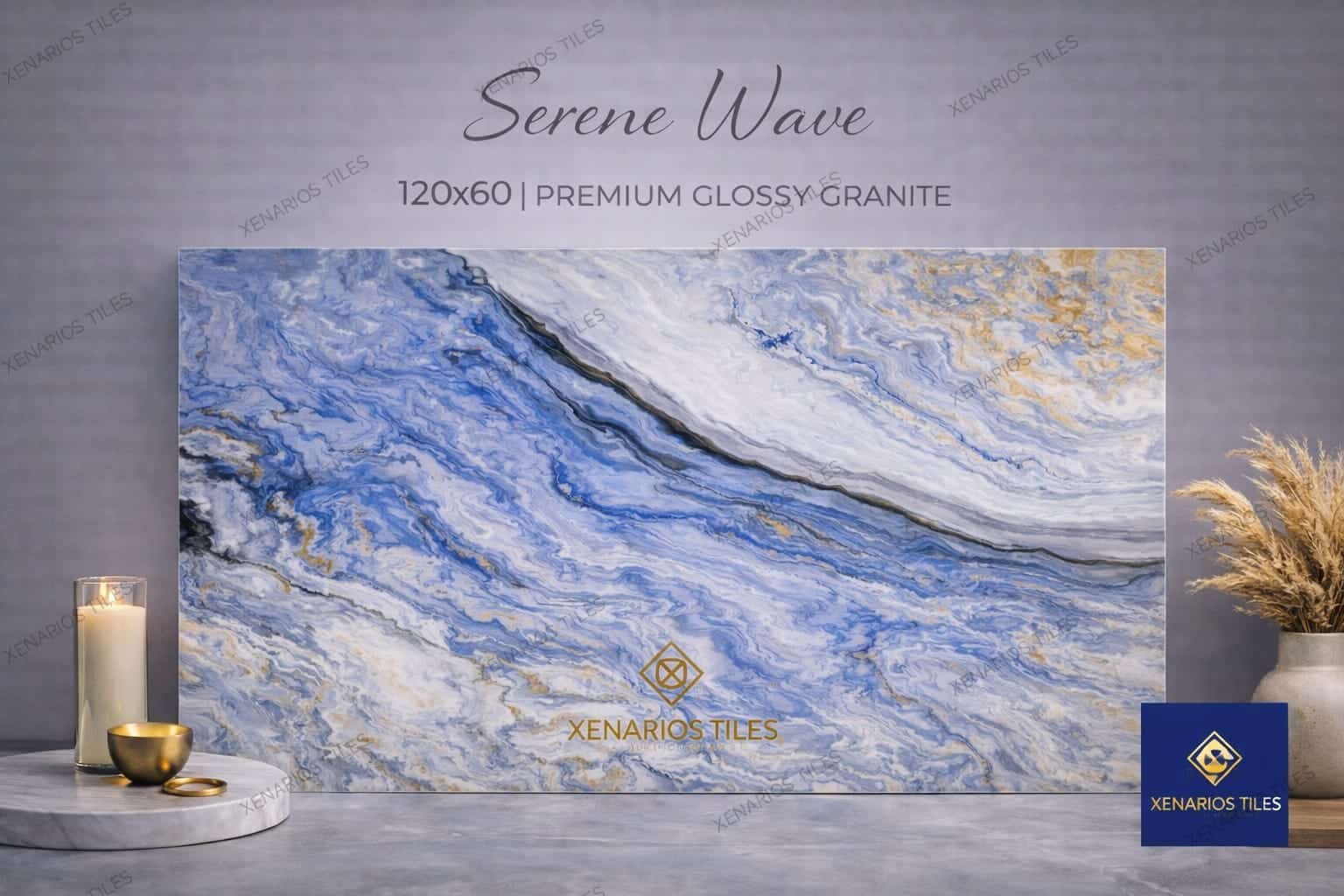 Serene Wave 60×120 High Gloss Rettificato Γρανιτοπλακάκι Α’ποιότητας Δαπέδου PPSX
