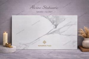 Alvino Statuario 60x120 Glossy Rettificato Γρανιτοπλακάκι Α'ποιότητας Δαπέδου