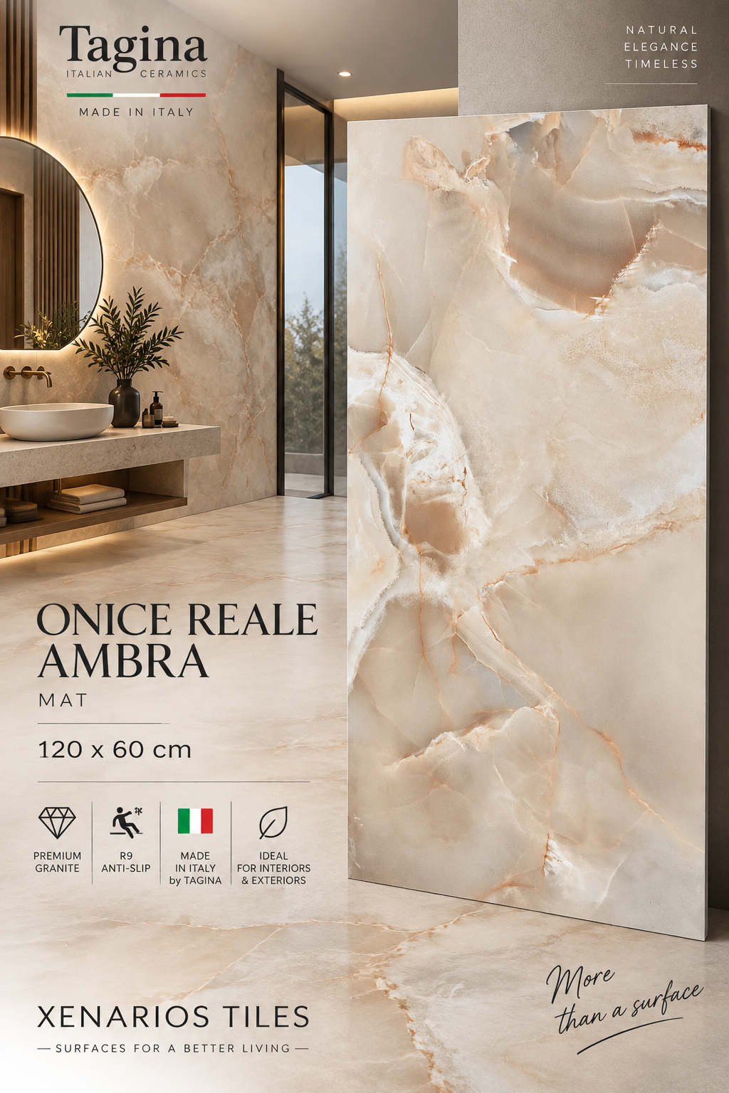 ONICE REALE AMBRA (MAT) 60x120cm (Tagina)