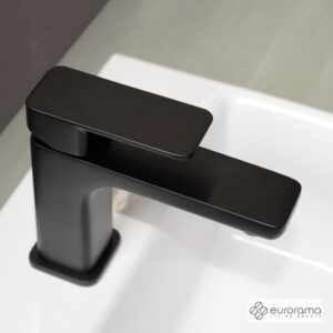 Μπαταρία Νιπτήρα Quadra Eurorama black matt ΚΛΑΣΙΚΟ ΥΨΟΣ