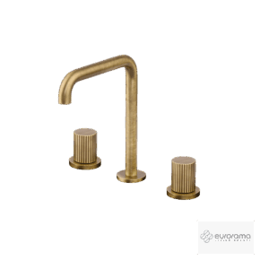 Μπαταρία Νιπτήρα Επικαθήμενη 3 οπών με Βαλβίδα Clic-Clac OSO Eurorama Bronze Brushed