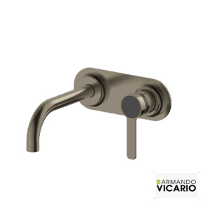 Μπαταρία Νιπτήρα Τοίχου Lumiere Vicario Black Brushed