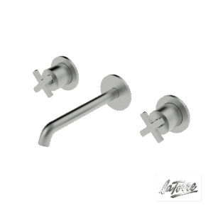 Μπαταρία Νιπτήρα Τοίχου 3 οπών Εlle Cross La Torre Inox