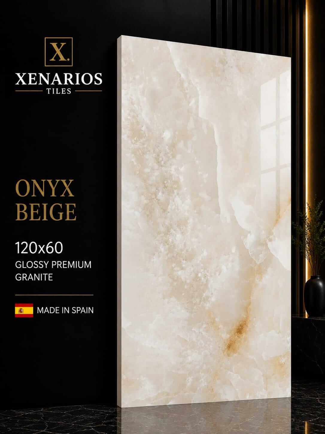 Onyx Beige Polished 120×60 ΓΡΑΝΙΤΗΣ Α ΠΟΙΟΤΗΤΑΣ ΓΥΑΛΙΣΤΕΡΟΣ