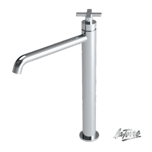 ad4ee6bd-2cb9-466c-a00d-8cbe73383419 (1) Μπαταρία Νιπτήρα Υψηλή με Βαλβίδα Clic-Clac Εlle Cross La Torre Chrome