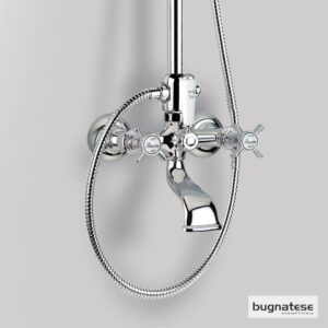 Μπαταρία Ντουζιέρας με Κεφαλή και Κολώνα ρυθμιζόμενου ύψους Princeton Bugnatese Chrome