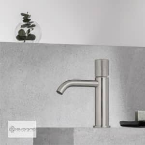 202-167309-110_1 Μπαταρία Νιπτήρα με Βαλβίδα Clic-Clac Eletta Tecno Eurorama Inox