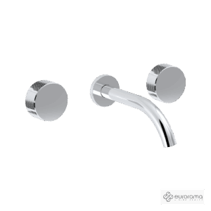 202-167901-100 Μπαταρία Νιπτήρα Τοίχου 3 οπών Eletta Tecno Eurorama Chrome