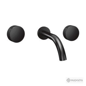 202-167901-410 Μπαταρία Νιπτήρα Τοίχου 3 οπών Eletta Tecno Eurorama Black Brushed