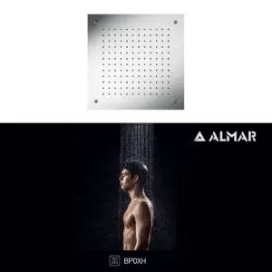 Κεφαλή Ντουζ Εντοιχισμού Οροφής Temptation 38x38, Almar Inox Brushed