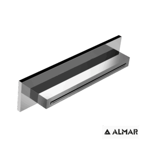 206-E044273-111 Καταρράκτης Ντουζ XL 34,6x8 Almar Brushed Inox