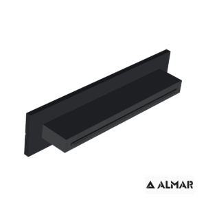 Καταρράκτης Ντουζ XL 34,6x8 Almar Black Matt