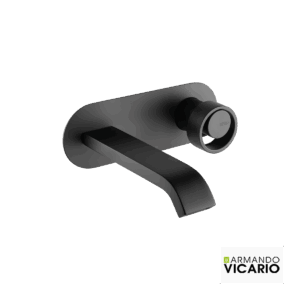 214-515045-400 (1) Μπαταρία Νιπτήρα Τοίχου Halo Vicario Black Matt