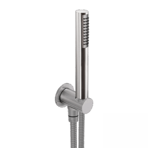 Επίτοιχη Παροχή νερού με τηλέφωνο και σπιράλ, Inox Finish