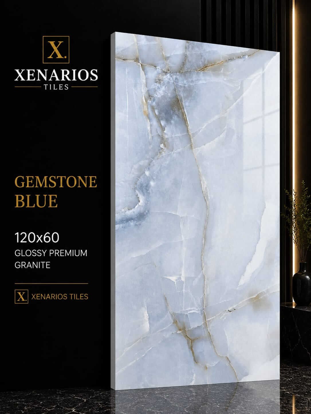 Gemstone Blue Glossy 120×60