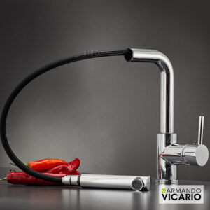 214-18580-100-02 Μπαταρία Νεροχύτη Κουζίνας Fluo Chrome