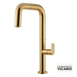 214-400746-201 Μπαταρία Νεροχύτη Κουζίνας Eva Vicario Brushed Gold