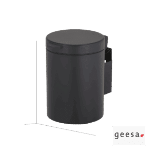 Χαρτοδοχείο Επίτοιχο 3l Geesa Black Matt