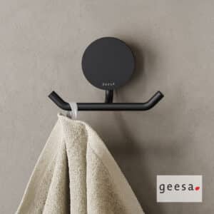 Άγκιστρο μπάνιου διπλό 4,6εκ. OPAL Geesa Black Matt