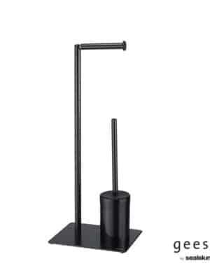 Χαρτοθήκη Επιδαπέδια με Πιγκάλ Sealskin Geesa Black