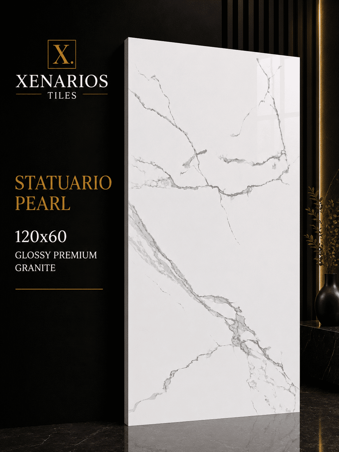 STATUARIO PEARL 60x120cm Rettificato Γρανιτοπλακάκι Α’ποιότητας Δαπέδου
