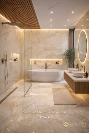 MAXICAN ONYX CREMA 60x120cm Rettificato Γρανιτοπλακάκι Α'ποιότητας Δαπέδου