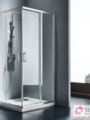 Καμπίνα ντουζιέρας Γωνιακής Εισόδου Corner Entry 90x90 (87-89 εκ.), Starlet Clear Chrome