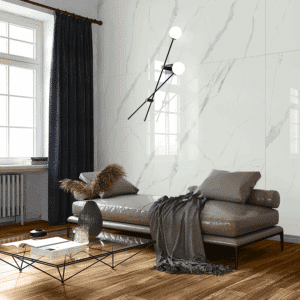 Statuario Goya 100x100 Porcellanato Rettificato High Gloss