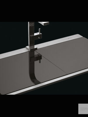 Νεροχύτης Κουζίνας Ανοξείδωτος Iris 89,7x51 Αpell Inox Black glass