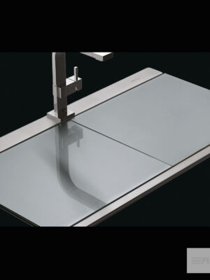 Νεροχύτης Κουζίνας Ανοξείδωτος Iris 89,7x51 Αpell Inox silver glass