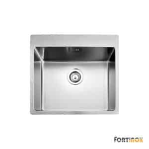 108-29055-110 Νεροχύτης Κουζίνας Ανοξείδωτος Squadro 55x50,5 Fortinox Inox Λείο