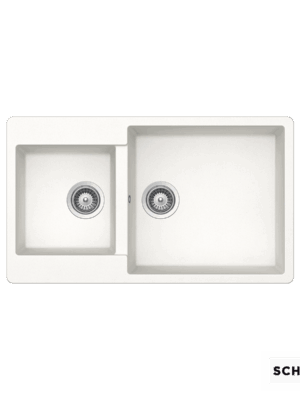 110-31290-1301 Νεροχύτης Κουζίνας Γρανίτη Element 86x50 Schock Cristalite SuperWhite Granite