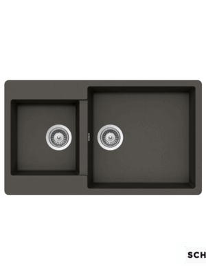 110-31290-1421 Νεροχύτης Κουζίνας Γρανίτη Element 86x50 Schock Cristalite Asphalt Granite