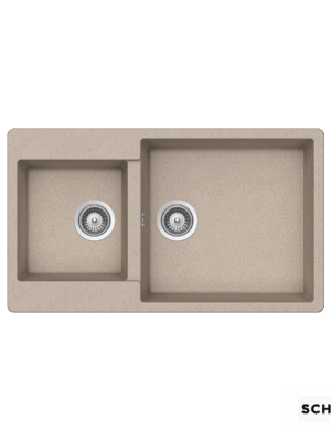 110-31290-1501 Νεροχύτης Κουζίνας Γρανίτη Element 86x50 Schock Cristalite Sabbia Granite