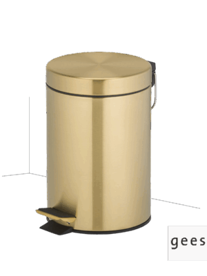 Χαρτοδοχείο Επιδαπέδιο 3l Geesa Inox PVD Brushed Gold