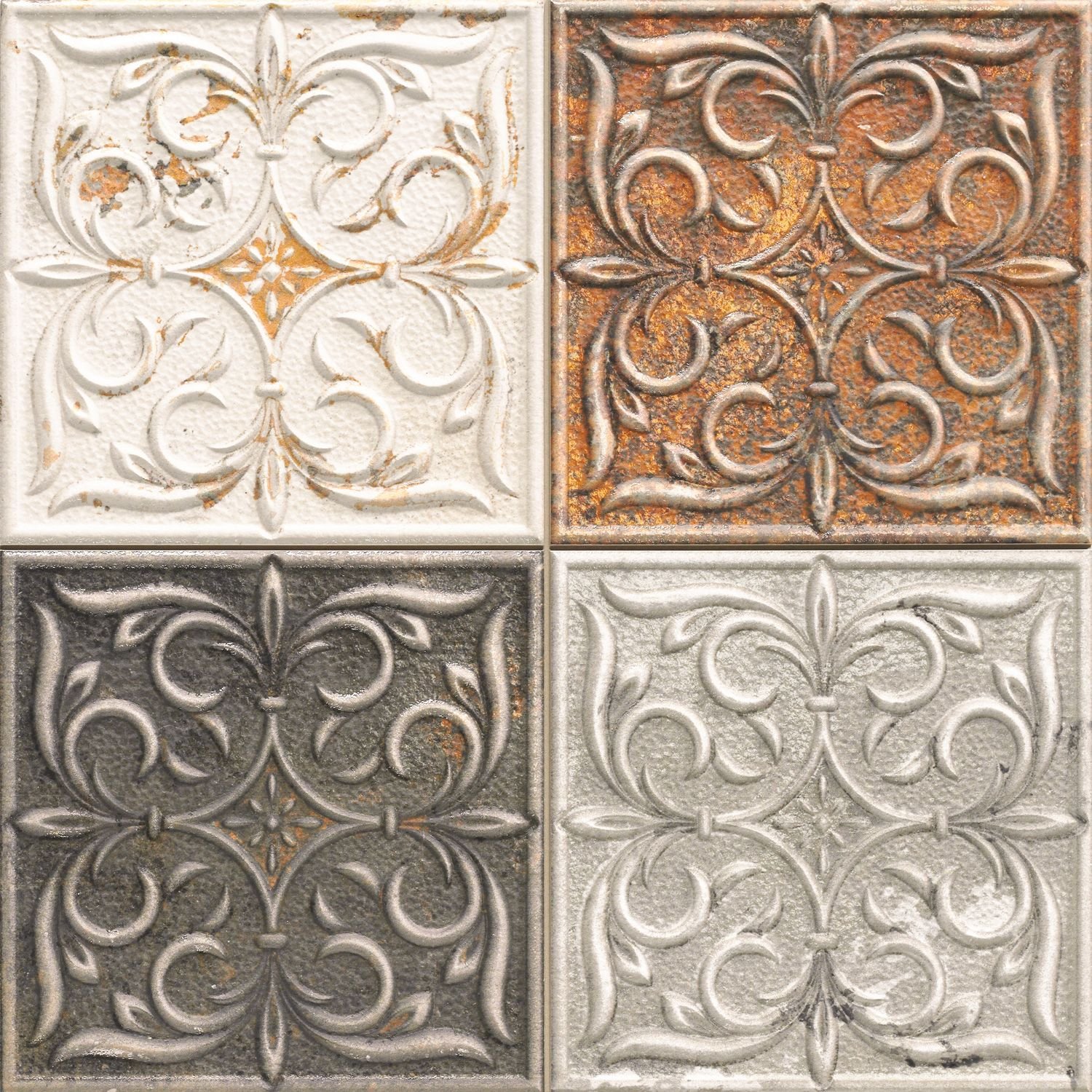 ANTIGUA LIS MIX 33X33 Ματ Ανάγλυφο