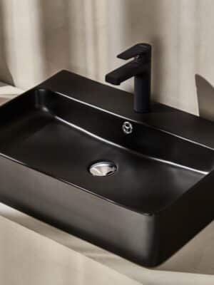 STR60BM STRATA 60 MATT BLACK ΝΙΠΤΗΡΑΣ ΕΠΙΚΑΘΗΜΕΝΟΣ 60.5×41.5x13cm
