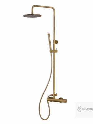 Μπαταρία Ντουζιέρας με Κεφαλή και Κολώνα ρυθμιζόμενου ύψους OSO Bronze Brushed