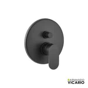 Μίκτης Εντοιχισμού 2 Εξόδων Slim Vicario Black Matt