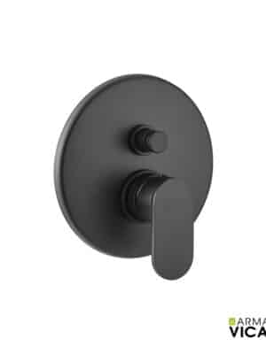 Μίκτης Εντοιχισμού 2 Εξόδων Slim Vicario Black Matt